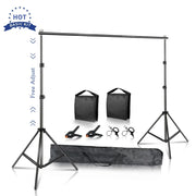 Load image into Gallery viewer, 2.6x3M/8.5x10ft Photo Video Studio Backdrop Background Stand, Adjustable Telescopic Background Support System with Carry Bag
