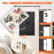 Bild in Galerie-Viewer laden, Amocart Tall Wall Safe 3/4-Tier Hidden Wall Safe w/ Keypad Q235 Cold-Rolled Steel In Wall Safe for Money Jewelry Passport Home
