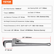Load image into Gallery viewer, Amocart Pipe Wrench Aluminum Straight Pipe Wrench Adjustable Plumbing Wrench High Strength Jaw &amp; Ergonomic Handle Automotive
