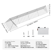 Charger l'image dans la visionneuse de galerie, Amocart Chicken Tunnels 157.5 x 39.4 x 24.2 in Chicken Tunnels for Yard Portable Chicken Tunnels for Outside Corner Frames
