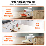 SucceBuy Manual Meat Grinder Heavy Duty Cast Iron Hand Meat Grinder Steel Table Clamp Meat Mincer Sausage Maker 1 Cutting Blade