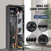 Charger l'image dans la visionneuse de galerie, Amocart 3-8 Rifles Gun Safe with Digital Lock Gun Storage Cabinet Removable Shelf for Home Long Guns &amp; Pistols
