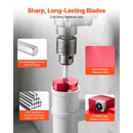 Amocart PVC Pipe Reamer Kit 5/7/9 PCS Fitting Socket Saver, Fits Standard 1/2" Drills Plumbing Tool Kit for SCH40 ABS CPVC Pipe