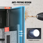 Amocart 3-8 Rifles Gun Safe w/ Digital Keypad & Lock Gun Storage Cabinet with Removable Storage Shelf for Home Long Gun Pistols