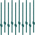 SucceBuy Fence Post T-Post Heavy Duty Metal Fence Post Sturdy Steel Fence Stakes for Garden Yard Lawn Farms Outdoor Wire Fencing