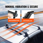Amocart 155LBS Roof Rack Crossbar Adjustable Aliuminum Roof Rail Crossbar Retractable Baggage Luggage Carrier Top Roof Crossbar