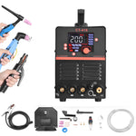 SucceBuy 3/5-in-1 110/220 V Plasma Cutter Welder Combo - CUT/TIG/MMA 50A Non-Contact Cutting Machine & 200A TIG Stick Welder