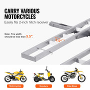 Bild in Galerie-Viewer laden, Amocart Motorcycle Carrier 2-Bike 600LBS Aluminum Motorcycle Carrier Hitch Mount, Loading Ramp Scooter Dirt Bike Trailer Hauler
