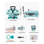 Amocart 15x15in 5in1 8in1 Hybrid Heat Press Multifunction Heat Up Fast All-New Patented Design Sublimation Press Machine
