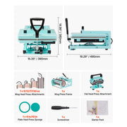 Bild in Galerie-Viewer laden, Amocart 15x15in 5in1 8in1 Hybrid Heat Press Multifunction Heat Up Fast All-New Patented Design Sublimation Press Machine
