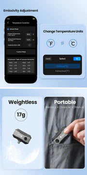 Load image into Gallery viewer, P1 thermal camera 320*240 X³IR Resolution for ios and Android Phone 600℃ High Temp Measurement Range 25Hz for Hvac Inspect

