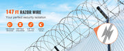 Bild in Galerie-Viewer laden, Amocart Razor Wires Razor Barbed Wire Razor Wire Fencing Fence Double Spiral Barbed Wire Galvanized Wire Rolls Razor for Garden
