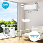 Mini Split Air Conditioner Inverter, 19 SEER 115V Energy Saving Split-System AC w/Pre-Charged Condenser Customized