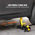 Amocart Low Profile Floor Jack 2T Heavy Duty Iron Hydraulic Racing Floor Jack Hydraulic Car Jack Single Piston Quick Lift Pump