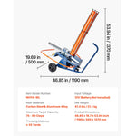 SucceBuy Clay Target Thrower Max 50/75-80 Clays 55 Yards Automatic on Wheels with Adjustable Foot Pedal Pull Handle for Shooting