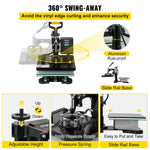 SucceBuy 2IN1 Heat Press Machine 15x15/10x12in Clamshell Sublimation Transfer Printer w Coating Powerpress DIY T-shirt Cap