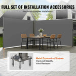 Amocart Retractable Side Awning Aluminum Outdoor Privacy Screen Water-proof Retractable Patio Screen for Patio Backyard Balcony