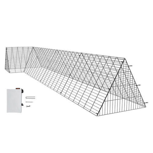 Amocart Chicken Tunnels 157.5 x 39.4 x 24.2 in Chicken Tunnels for Yard Portable Chicken Tunnels for Outside Corner Frames