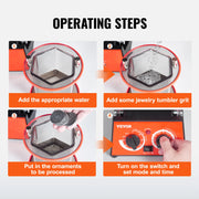 Charger l'image dans la visionneuse de galerie, Amocart 3kg 5kg Rotary Tumbler Surface Polisher Jewelry Drum Polishing Machine Gem DIY Mini-Tumbler Finishing Tools

