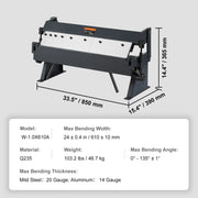 Charger l'image dans la visionneuse de galerie, Amocart Box and Pan Brake 24Inch/36Inch/ 48Inch 0-130 Degrees Sheet Metal Bending Brake Portable Metal Bender for Metal Bending
