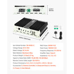 Amocart Monoblock Car Amplifier Class D Car Audio Amplifier with Remote Subwoofer Level Control Low Pass Filter and Bass Boost