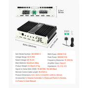 Bild in Galerie-Viewer laden, Amocart Monoblock Car Amplifier Class D Car Audio Amplifier with Remote Subwoofer Level Control Low Pass Filter and Bass Boost
