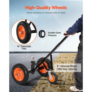 Charger l'image dans la visionneuse de galerie, Amocart 1000/1200lbs Tongue Trailer Dolly Carbon Steel Boat Mover with 16.7in/18in - 22in Height Adjustable for Moving Cargo
