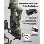 SucceBuy Indoor Gun Rack Steel Wall Mount Rifle and Shotgun Rack 8 Slots for Long Guns with Screws for Home Hunting Cabin Wall