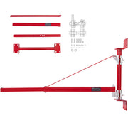 Bild in Galerie-Viewer laden, Amocart Electric Hoist Support Arm Swing Holder with Pole Steel Hoist Frame 180° Scaffold Winch Lifting Arm for Workshop Garage
