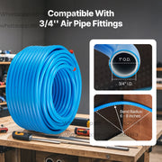 Charger l'image dans la visionneuse de galerie, Amocart Air Compressor Line Kit 3/4" HDPE-Aluminum Compressed Air Piping System Compressed Line Tubing Kit for Garages Workshop
