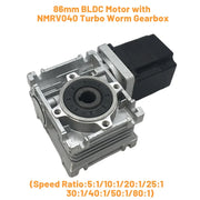Load image into Gallery viewer, DC48V BLDC Nema34 86mm 350W-800W Brushless Motor Gearbox Kit 220VAC/310VDC Worm Gear Gearbox 3000RPM
