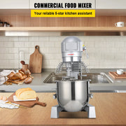 Charger l'image dans la visionneuse de galerie, Amocart Electric Dough Machine 10/15/20/30L Stainless Steel Commercial Cream Egg Whisk Mixer Processor Food Stand Blender
