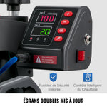 Amocart Heat Press 5 in 1 Heat Press Machine 12 x 15in Clamshell Sublimation Transfer Printer Digital Temperature Control