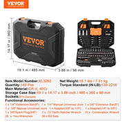 Load image into Gallery viewer, Amocart Mechanics Tool Set and Socket Set Deep and Standard Sockets 145/205 Pcs SAE and Metric Mechanic Tool Kit with Bits
