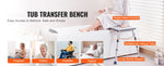 Amocart Tub Transfer Bench for Bathtub Shower Seats Lightweight Shower Bench with Non-Slip Bath Seats with Armrest and Backrest