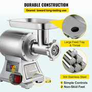 Charger l'image dans la visionneuse de galerie, Amocart Electric Meat Mincer 330LBS/H Capacity Meat Grinder Machine, Stainless Steel Meat Grinder Commercial Sausage Stuffer Maker for Home &amp; Commercial Use
