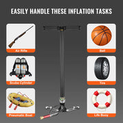 Charger l'image dans la visionneuse de galerie, Amocart 3 Stage PCP Pump + Pressure Gauge 4500PSI Tire Kayak Ball Inflatable Air Gun Filling Stirrup High Pressure Hand Pump
