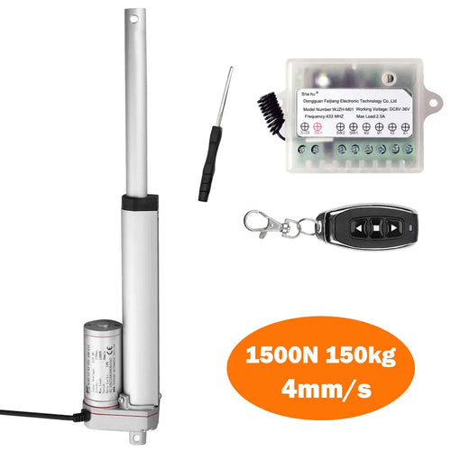 1500N 150kg Linear Actuator With Remote Control 4mm/s Speed Linear Actuator For Window Door Opener 100mm 150mm 200mm Stroke