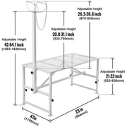 Charger l'image dans la visionneuse de galerie, Amocart Goat Sheep Stand 51x23in Livestock Stand Metal Livestock Milking and Shearing Stand 21" to 33" Adjustable Height White
