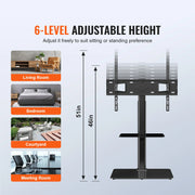 Charger l'image dans la visionneuse de galerie, Amocart TV Stand Mount Swivel Tall TV Stand for 32-65/70 inch TV Height Adjustable Portable Floor TV Stand Max VESA 600 x 800mm
