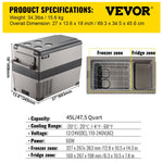 Amocart 20L 22L 35L 45L 55L Car Refrigerator Mini Fridge Freezer Portable Compressor Cooler 12/24V Ice Box for Camping