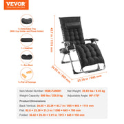 Charger l'image dans la visionneuse de galerie, Amocart Zero Gravity Chair Zero Gravity Recliner Lounge Chair Adjustable Anti Gravity Chair with Cushion Footrest and Cupholder
