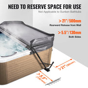 Charger l'image dans la visionneuse de galerie, Amocart Hot Tub Cover Lift Spa Cover Lift Height 31.5"-41.3" Width 57"-92.5" Adjustable Installed Underneath Both Side Suitable

