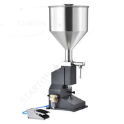 Bild in Galerie-Viewer laden, for Milk Water Beer Gloss Dispensing Equipment Amocart 5-50ml A02 Pneumatic Liquid Filling Machine w/ Pedal Paste Bottle Filler
