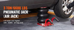 SucceBuy Triple Bag Air Jack 3 Ton (6600 lbs) Capacity Portable Pneumatic Car Jacks Heavy Duty & Quick Lifting for Garage Repair