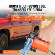 Charger l'image dans la visionneuse de galerie, Amocart Fuel Transfer Pump 12V DC 5GPM / 8GPM / 12GPM Portable Type Electric Diesel Transfer Pump for Diesel Methanol Blends
