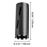 Charger l'image dans la visionneuse de galerie, Amocart Core Drill Bit Internal Thread Diamond Dry Coring Bit w 3 Adapters Pilot Drill and Hex Wrench for Concrete Red Bricks
