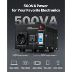 SucceBuy Voltage Converter Transformer 500/1000/1500/3000/5000/6000VA Step Up/Down Power Transformer with US Outlet EU Outlet