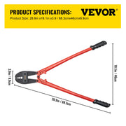 Bild in Galerie-Viewer laden, Amocart 24/30Inch Wire Rope Swager Crimper Tool Insulated Handle Aluminum Copper Cable Fishing Sleeves Cutter Crimping Pliers
