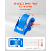 Bild in Galerie-Viewer laden, Amocart 1.5in Core 6 Rolls Clear Packing Tape with Dispenser 2.7 Mil Shipping Tape Designed for Moving Boxes Storage Mailing
